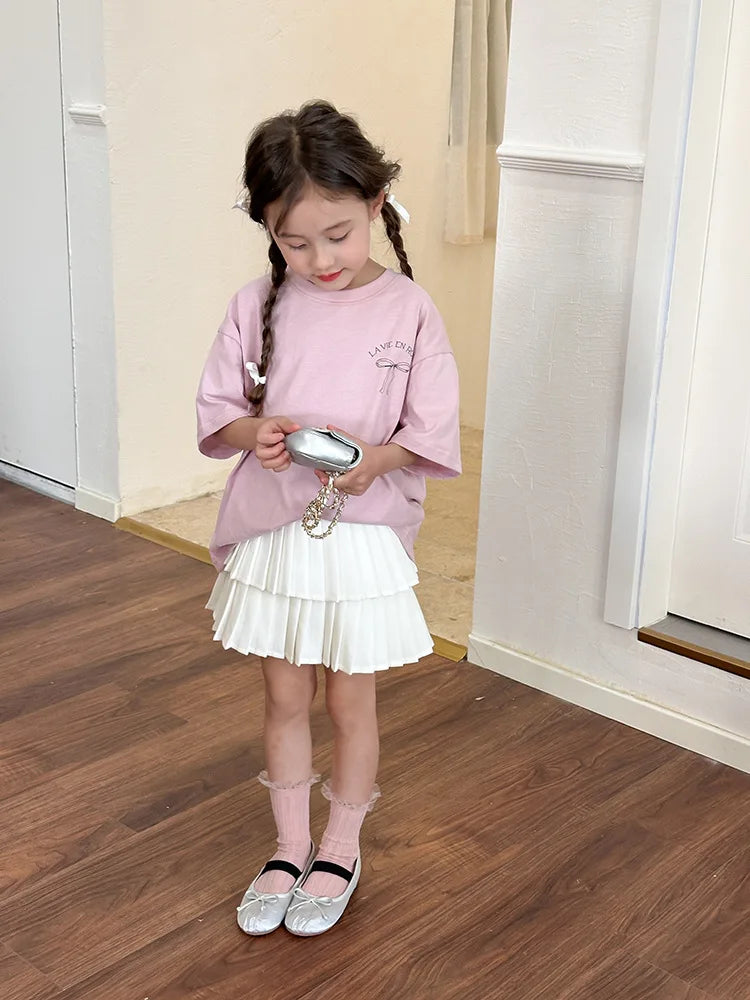 Ropa Infantil Niña Niños Camiseta de Manga Corta Ropa de Niña Verano Tops Ropa de Niños Ropa de Niño Ropa De Niña Ropa De Niño