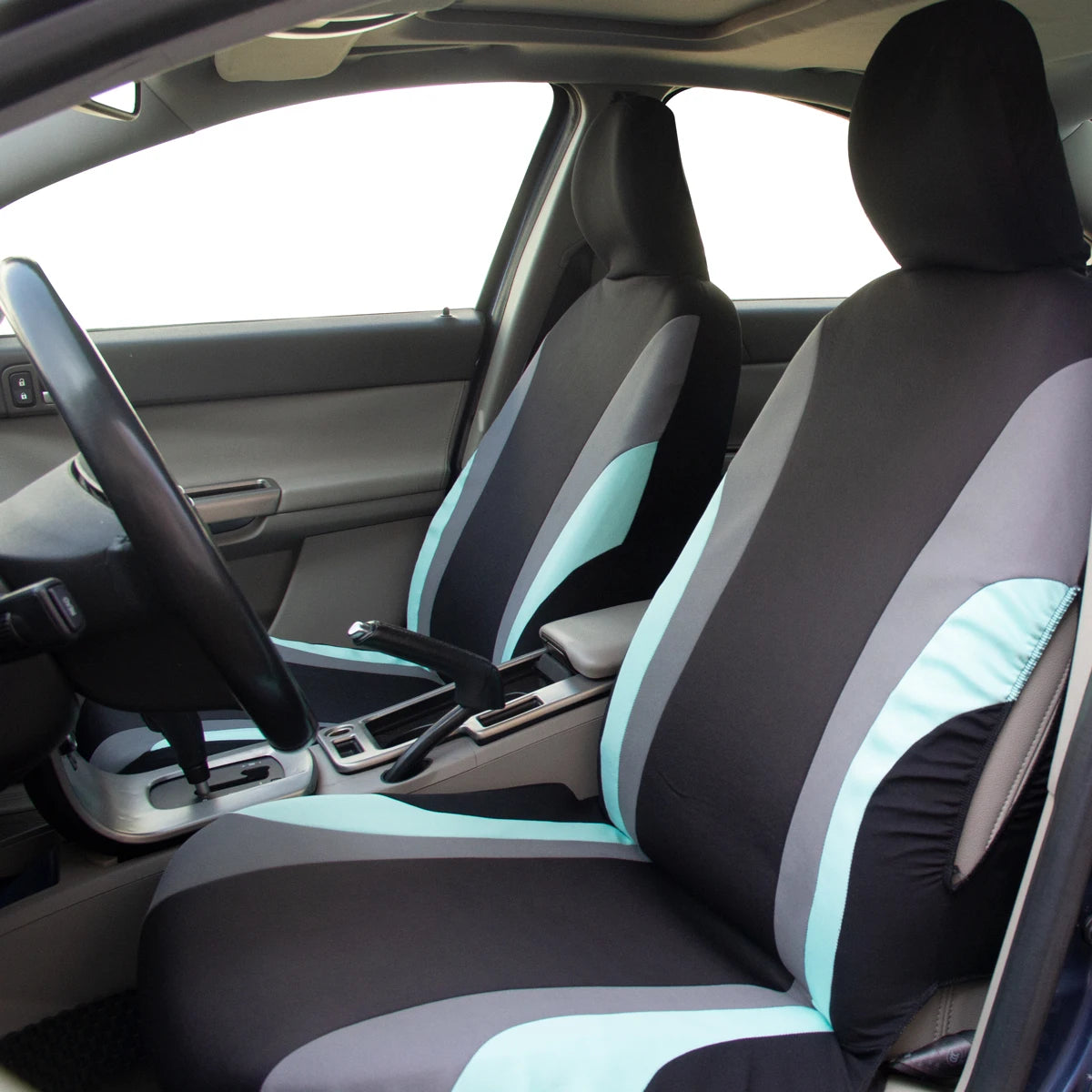 Sports Style Full Set Polyester Fabric Car Seat Covers Car Seat Protector Universal Fit Most Cars SUVs