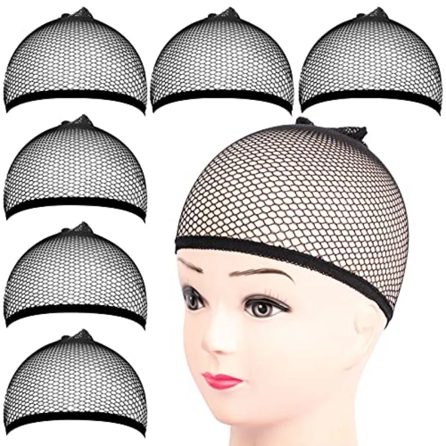 6PCS Wig Cap, 6PCS Mesh Wig Cap Net, Closed End Hair Mesh Net, Liner Weaving Caps for Women, Men,,Wig Caps for Halloween, Cospl