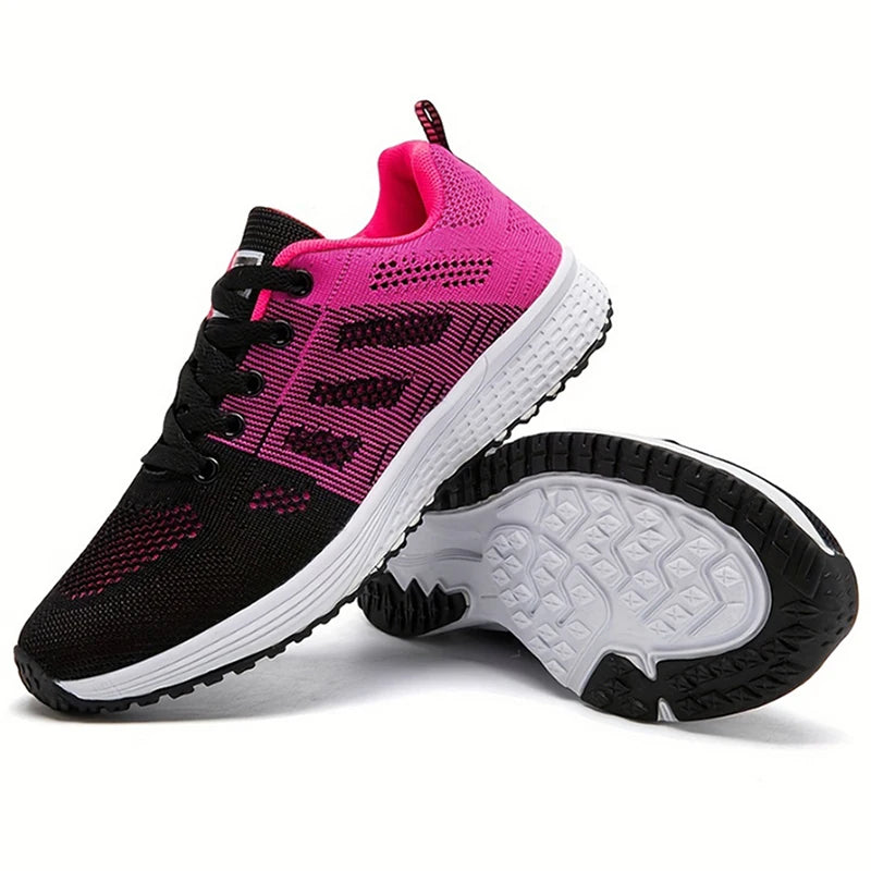 Damesneakers Vår- og sommersko for kvinner Sportssko Uformelle sneakers Mote Zapatillas De Mujer Myke vulkansko for kvinner