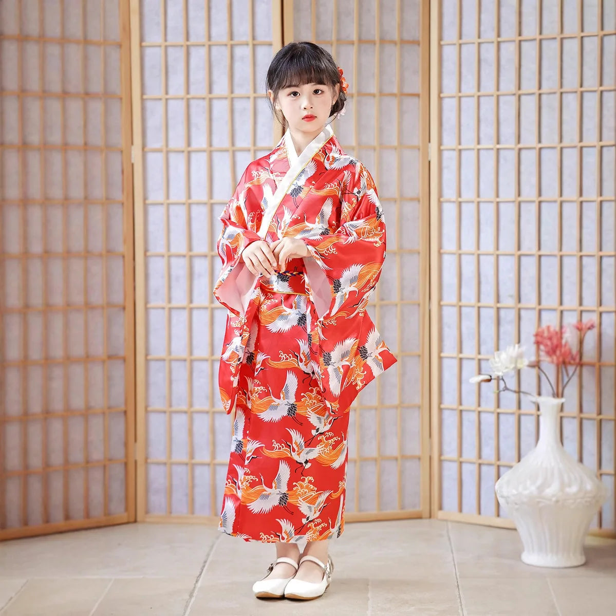 Girls’ Japanese Yukata Kimono