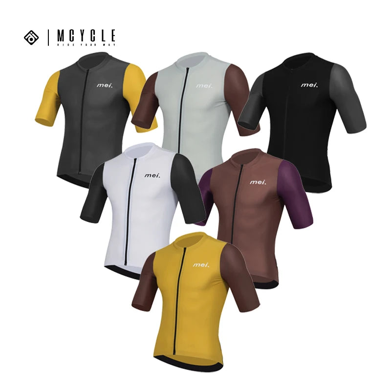 Mcycle Summer Men's Cycling Jersey Mountain Bike Bicycle Shirt Breathable Cycling Tops Short Sleeves MTB Cycling Clothing