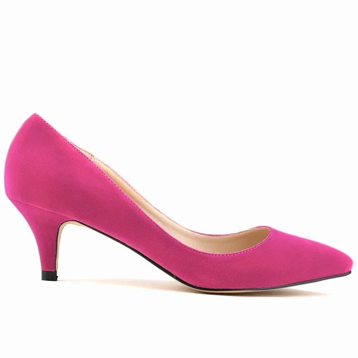 Spring And Autumn Women Shoes High Heels Solid Color Breathable Non Slip Sole Latex Insole Work Wedding Shoe Large Size
