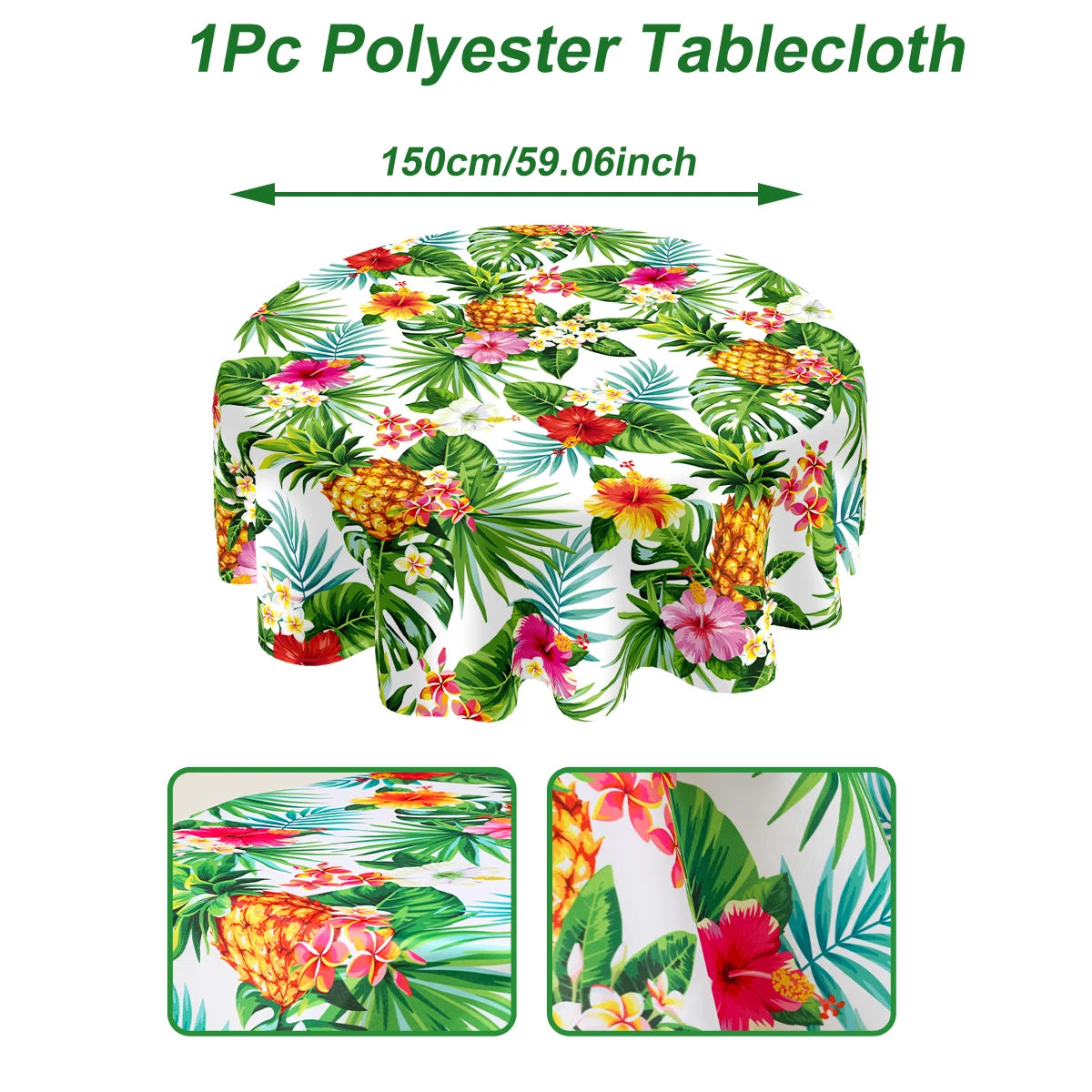 Hawaiian Garland Table Runner Hawaii Luau Tropical Party Decor Kids Favors Tableware ALOHA Summer Beach Birthday Party Supplies