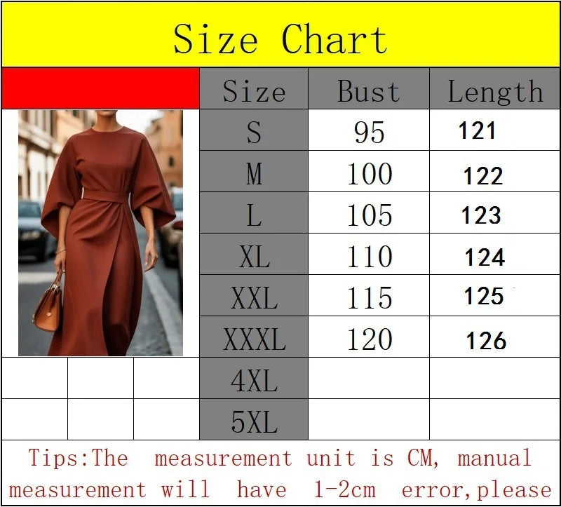 Women's Clothing Fashion Black Dress Temperament Elegant Casual Waist-closing Maxi Bat Sleeve Dresses For Women Robe Femel