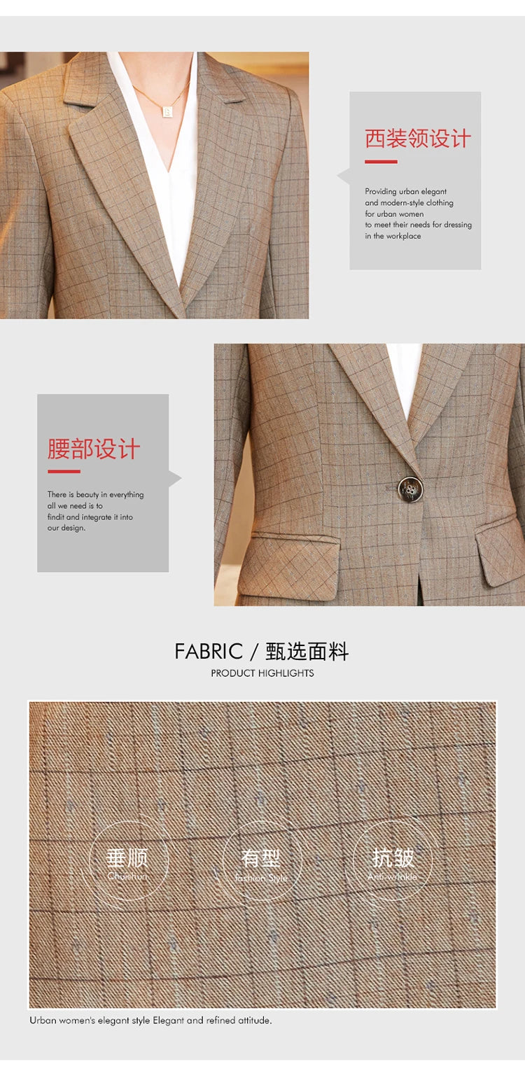AIyssa-Professional Suit for Women, Autumn and Winter Wear, New High-Quality Pants, Show Time, Increases Temperament