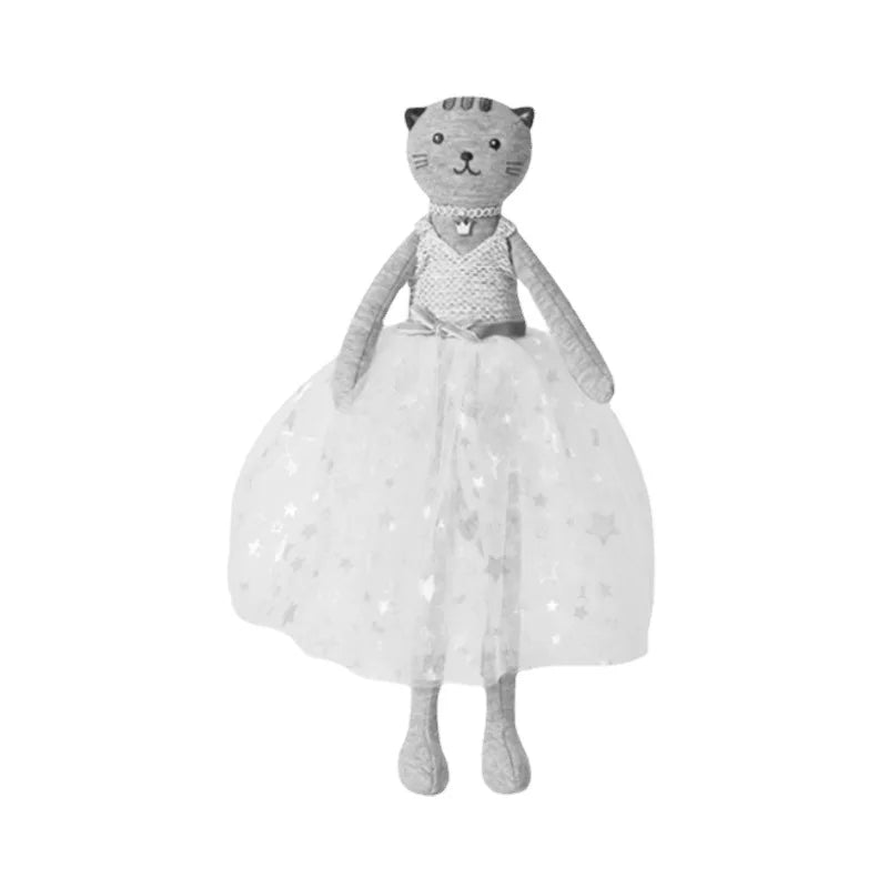 38cm Handmade Stuffed Animals Cute Unicorn Elephant Bunny Cat Sleeping Doll With Dress Baby Comfort Toys Children Gifts