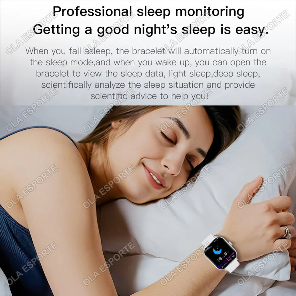 Smartwatch para Android IOS Relojes Pantalla HD de 2.01 pulgadas Llamada Bluetooth Alerta de Mensajes Música Modo Deportivo Smartwatch para Hombres Mujeres Regalo