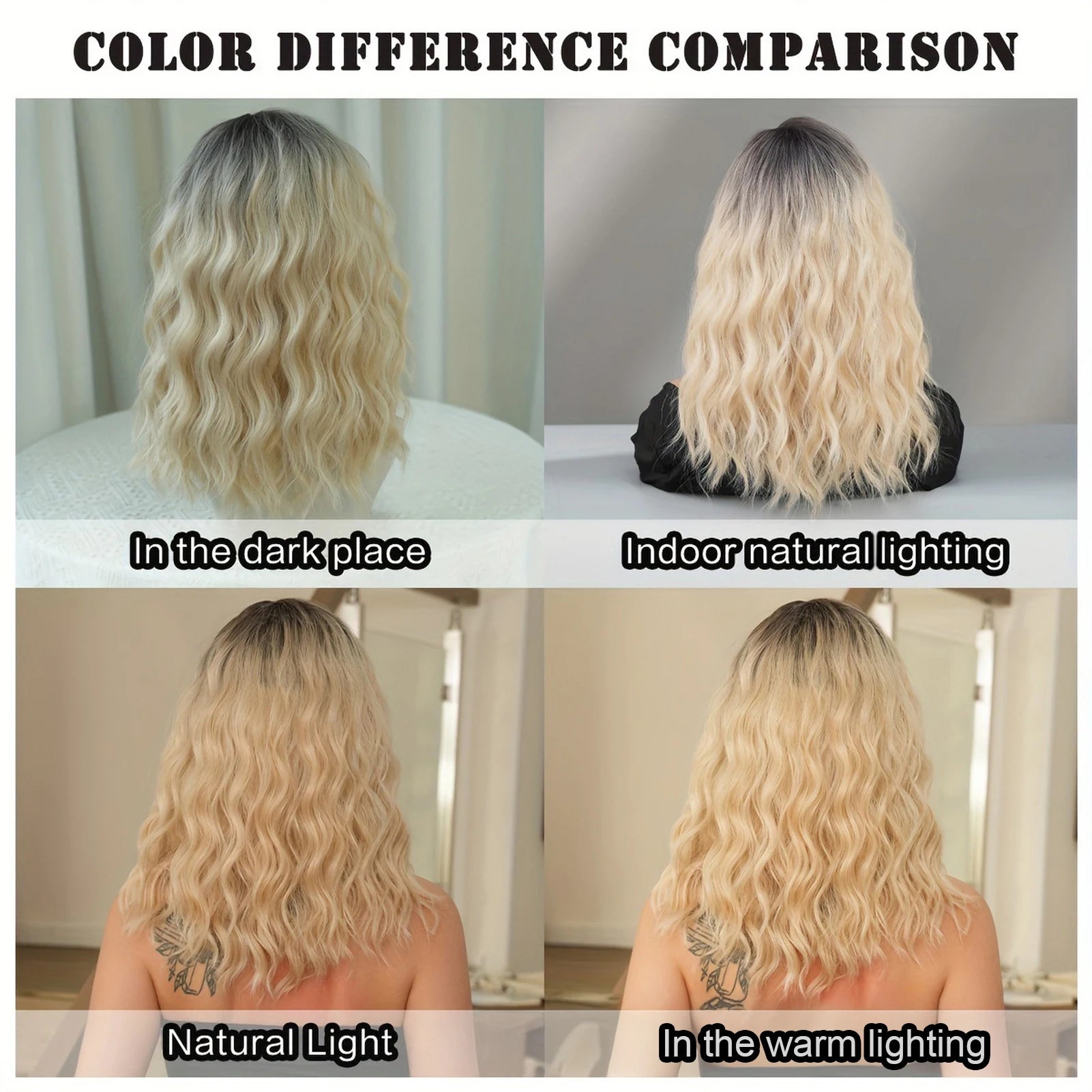 18 Inch Wavy Hair Cosplay Wigs Natural Looking Breathable Wigs for Woman Girls Daily Use Hair Styling MIAO-US