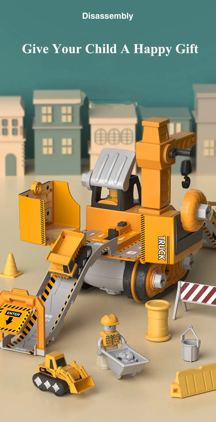 Jouets pour enfants, véhicule d'ingénierie, perceuse électrique, outils, ensembles éducatifs assemblés, outils pour garçons, cadeau de construction d'écrous