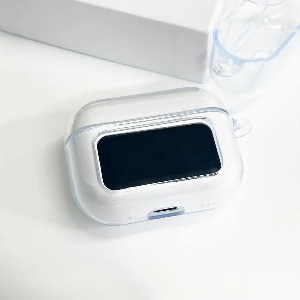 Funda para auriculares A9 Pro Funda para auriculares para Airpods Cubierta protectora Anticaídas Antigolpes Antipolvo Funda de silicona transparente