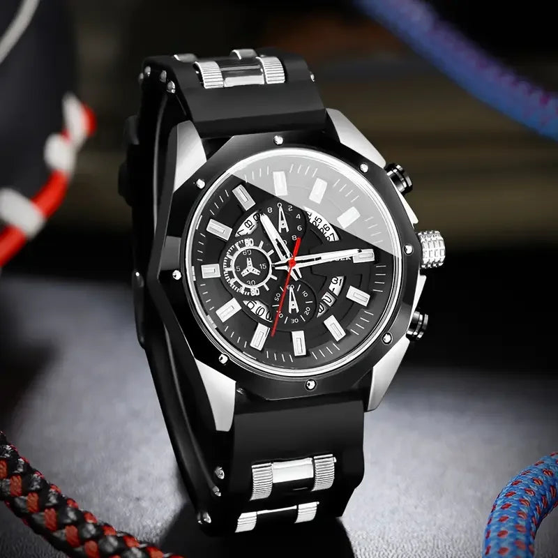 Reloj deportivo de negocios de silicona para hombre