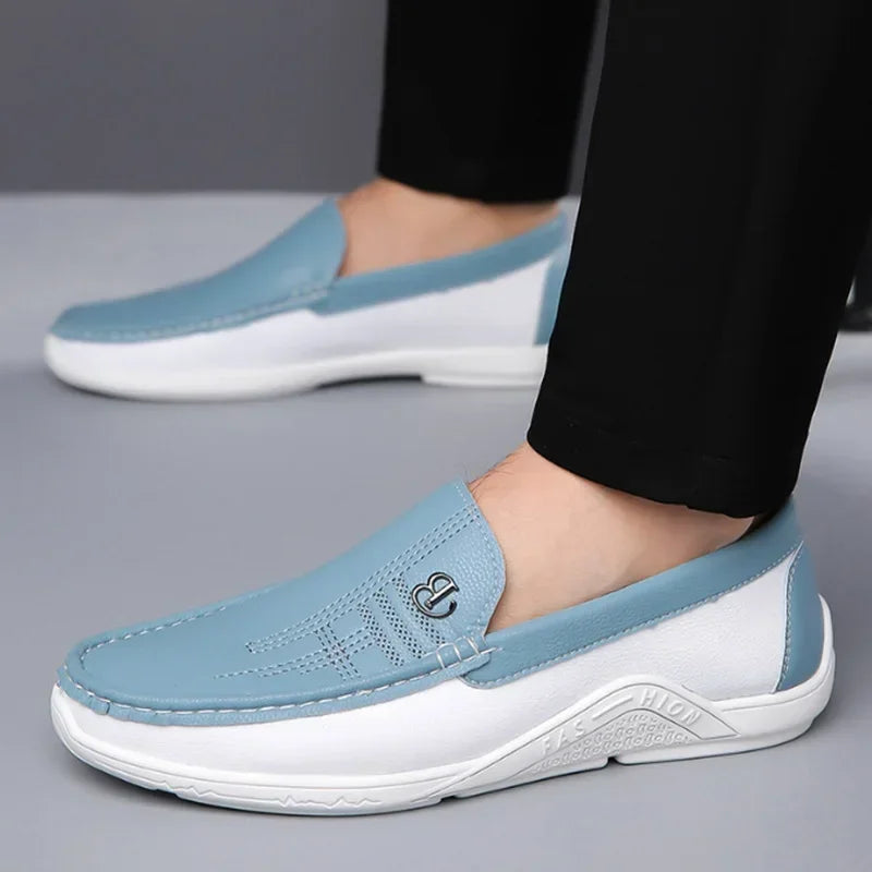 Mens Leather Shoes 2025 Casual Slip on Formal Dress Loafers Breathable Soft Flats for Male Non Slip  Office Work Shoes  sneakers