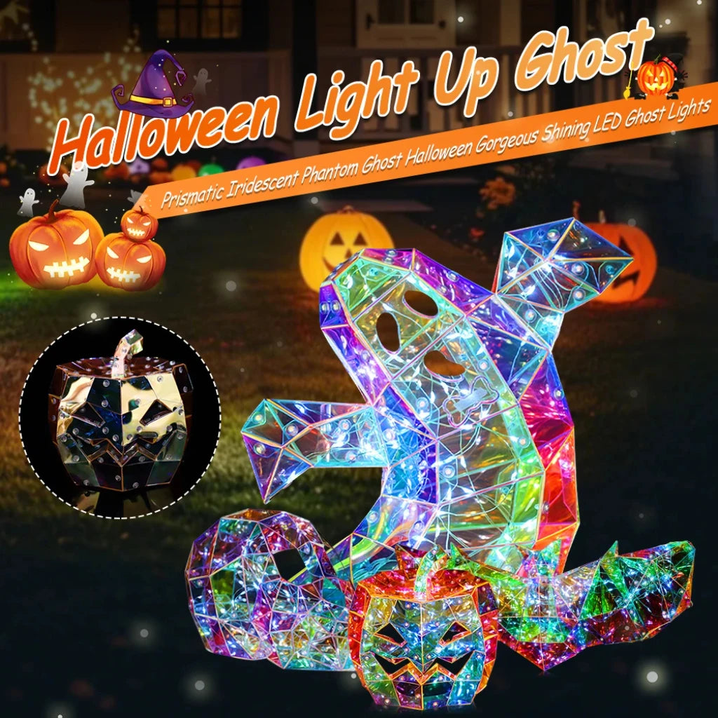 Gorgeous Shining LED Ghost Lights Halloween Decor Lights Halloween Ghost Decorations Halloween Light Up Ghost for Indoor Outdoor