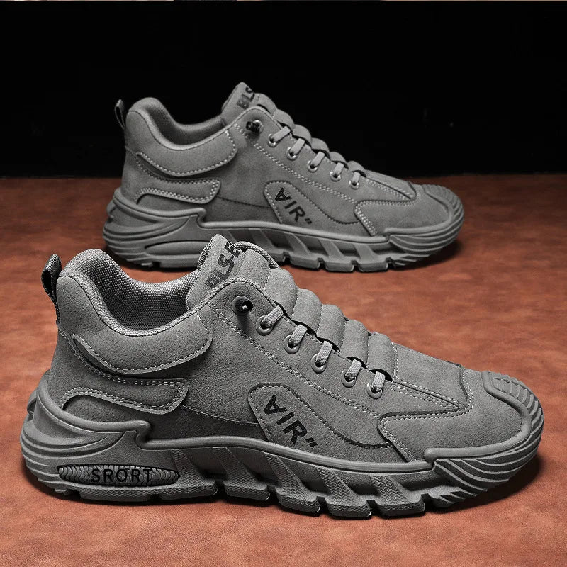 Men's Work Shoes 2025 New Sle Breathable Slip-On Anti-Slip Wear-Resistant Casual Sports Shoes Thick Bottom Labor Protection