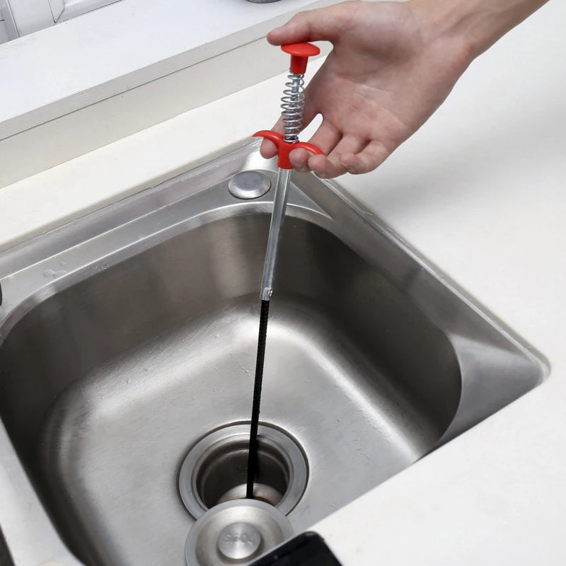 60-200cm Flexible Grabber Claw Pick Up Reacher Bendable Hose Hair Drain Clog Remover Tool For Litter Sink Drain Toilet