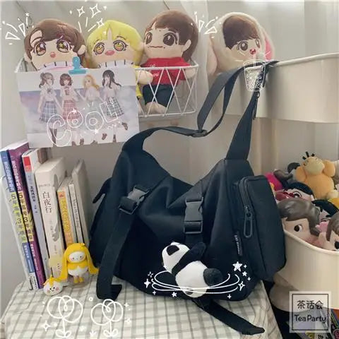 New Canvas Diagonal Cross Bag Youth Fashion Casual Version Ladies Large Capacity Shoulder Bag Solid Color Women Messenger Bags