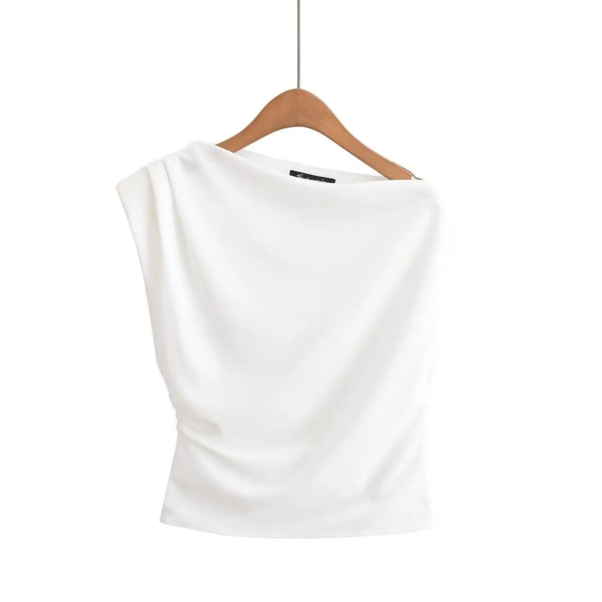 Women's Tops T-shirt Summer New Chic Slim Ruched Fashion Joker Summer T-shirt Tops Women's Street Fashion Youth Travel Tops