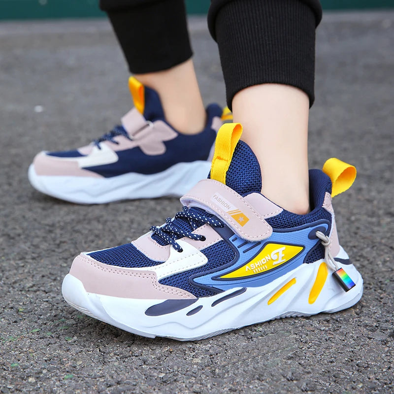 Kids' Sneakers Children Casual Sports Shoes for Boys Breathable Summer Mesh Kids Hook&Loop Students Girls School Running Shoes