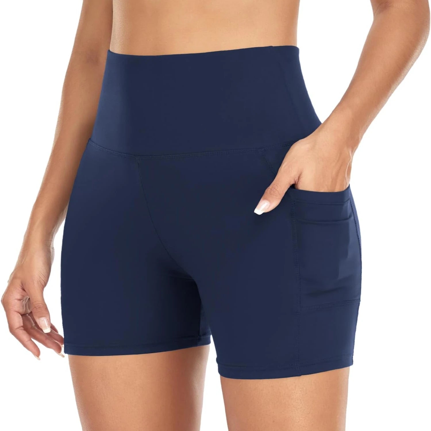 Premium, Stylish, and Functional High-Waisted Tummy-Control Spandex Biker Shorts for Women - Ideal Activewear for Yoga, Running,
