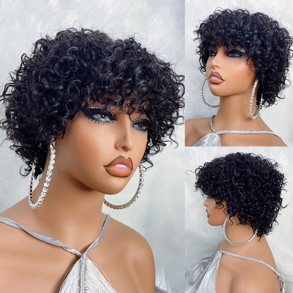 Rose Curly Pixie Wig