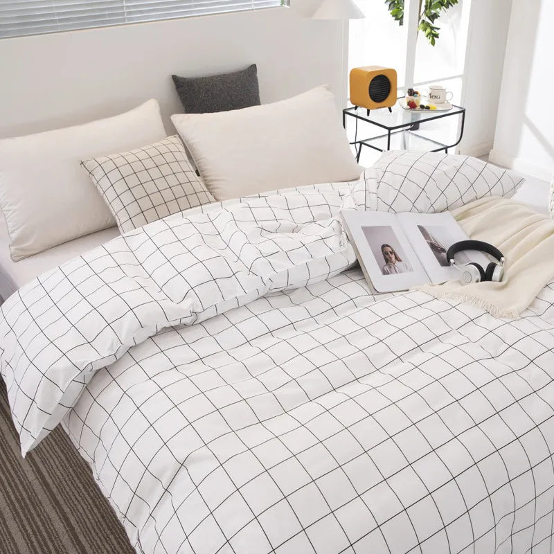 Simple Duvet Cover Single Double Queen King Size Quilt Cover Bedclothes Soft Comfort Microfiber Comforter Case No Pillowcase