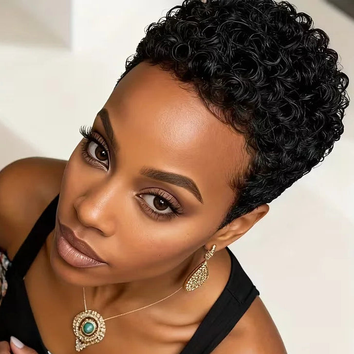 Curly Pixie Wig