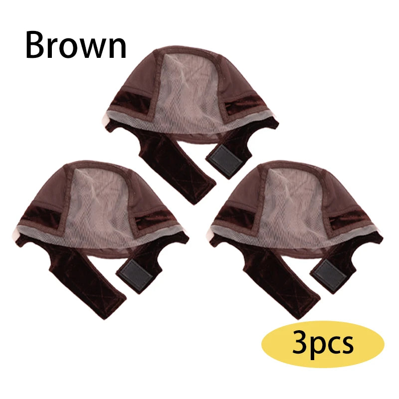 1-3 Gorros de Peluca de Encaje Antideslizantes, 4x5, Invisibles, con Parte en U, Sin Pegamento, con Diadema, Malla para Sujetar Pelucas, Banda Ancha