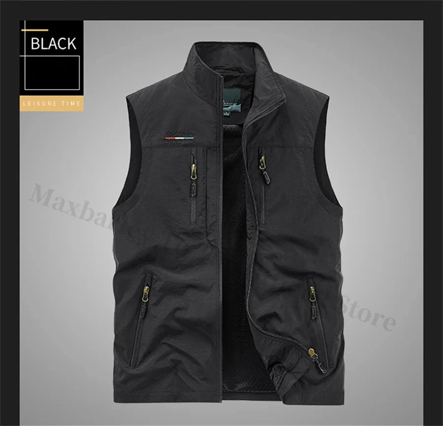 Sleeveless Jacket Vest Men Summer Cargo Climbing Hunting Waistcoat Club Photographer Fishing Vests Camping Working Clothes