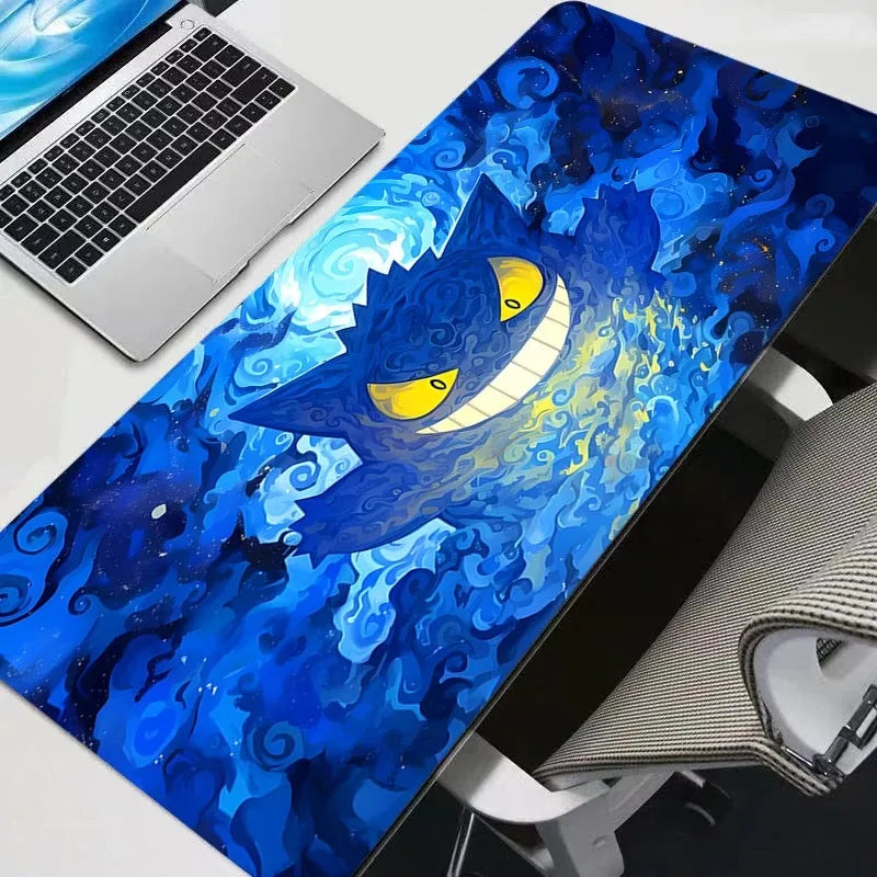 Large Gaming Mousepad P-pokemon Gengar Gifts Soft Mousepads  Desk Pads for PC Keyboard Mats Table Rug 900x400 Computer Mousepad