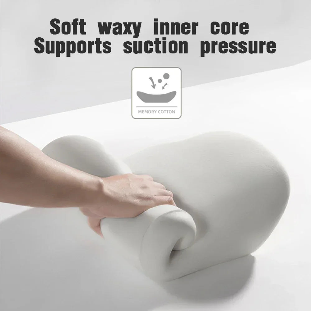 Almohada cervical de algodón con memoria de alta calidad para coche, almohadilla de soporte lumbar, reposacabezas, almohada lumbar, cojín de respaldo de asiento de coche, cojín lumbar para conductor