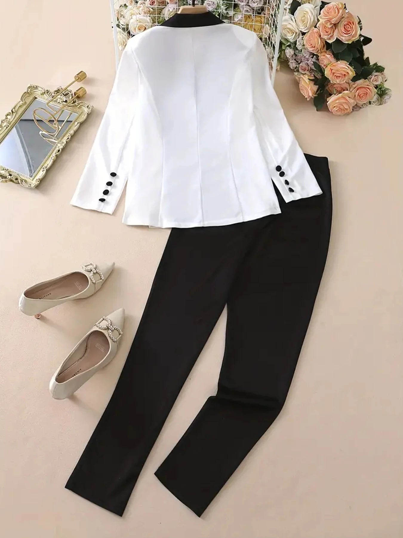 Women’s Gradient Snake-Print Two-Piece Suit