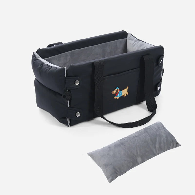 Puppy Dog Car Seat Travel Central Control PU Leather Pet Carrier for Small Dogs Chihuahua Cats Car Transport Dog Accessories