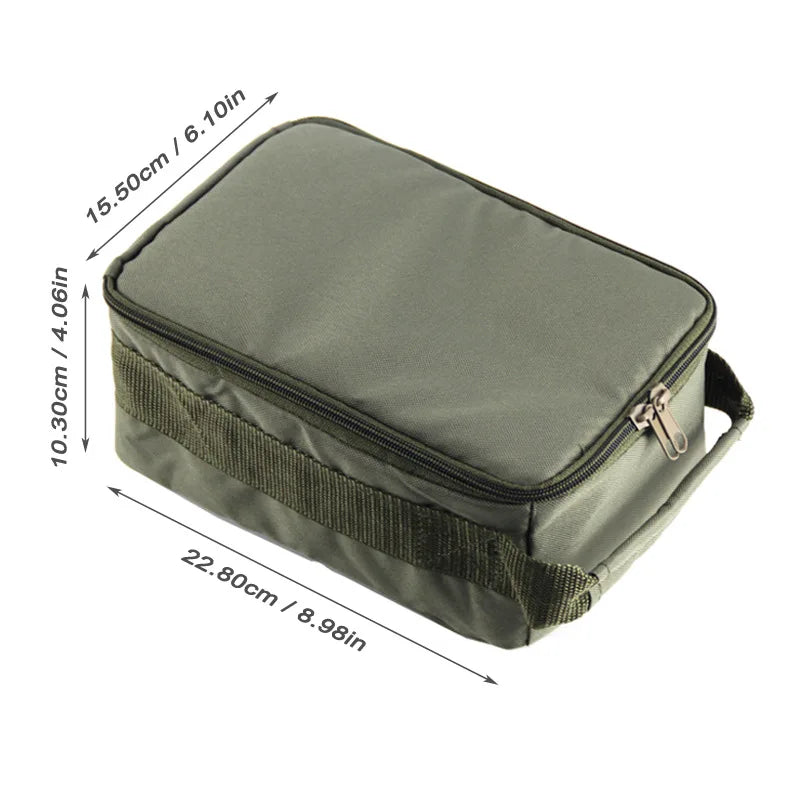Bolso de pesca impermeable, portátil, con 3 divisores ajustables para carretes de spinning y baitcasting