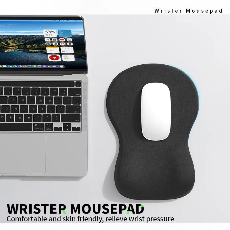 Comfortable Mouse Pad Wrist Rest，Ergonomic Mouse Pad Wrist Support , Relieve Wrist Pain Gel Mouse pad, Laptop, computer, office