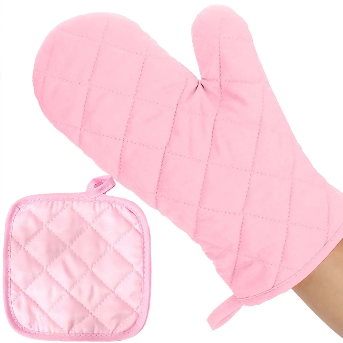 Gants de cuisson pour four 2 pièces, coussin pour ustensiles de cuisine et gants de four pour cuisinière, gants pour micro-ondes, gants épais pour la maison, four