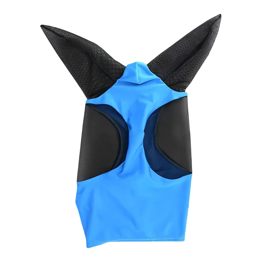 Masque anti-mouches pour chevaux, design 3D, ergonomique, protection oculaire pour animaux de compagnie, anti-moustiques, demi-masque en maille, protection contre les mouches