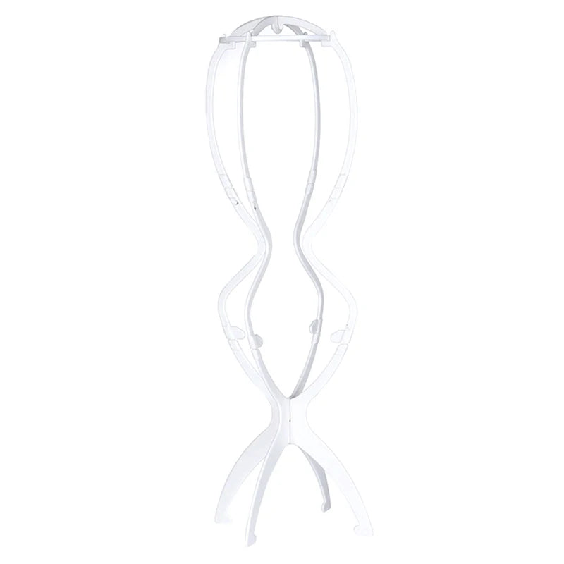 1 Soporte Plegable para Pelucas de 20 Pulgadas, Duradero, Portátil, para Viaje, para Exhibir Pelucas Largas, Herramienta de Peluquería para Mujer