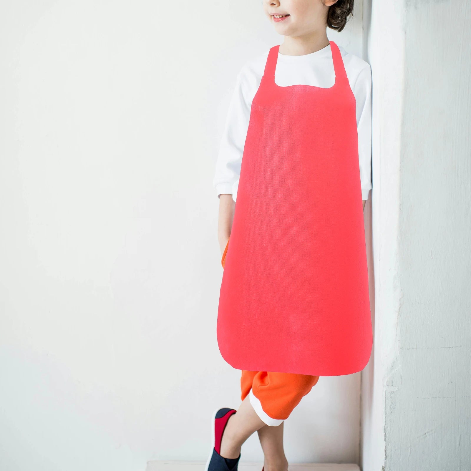 12 Pcs Kids Aprons Waterproof Painting Art Children Disposable Non Woven Fabric Multi Use Toddler Kids Drawing Protection Apron
