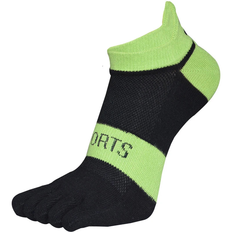 EU 36-45 Pure Cotton Five Finger No Show Socks Mens Sports Breathable Comfortable Shaping Anti Friction Ankle Socks With Toes