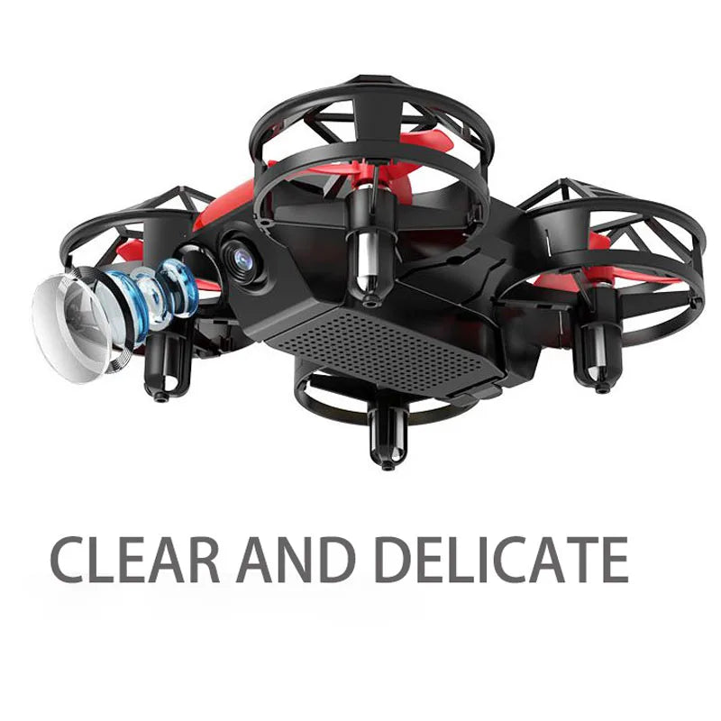 Dowellin D12 Drone Mini Aeronave de Control Remoto Nuevo Juguete para Niños Cámara Dual HD Altura Fija RC Quadcopter Regalos para Principiantes