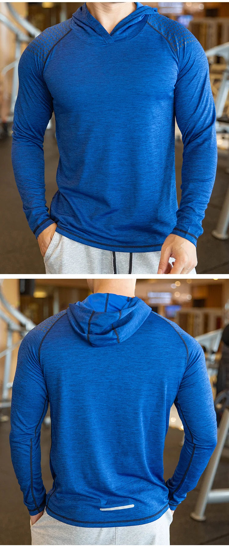 Men Hoodies Summer Running Fitness Casual Hooded Quick Dry Sweatshirts Solid Pullover Shirts with Hood Outdoor Gym Hoodie Man