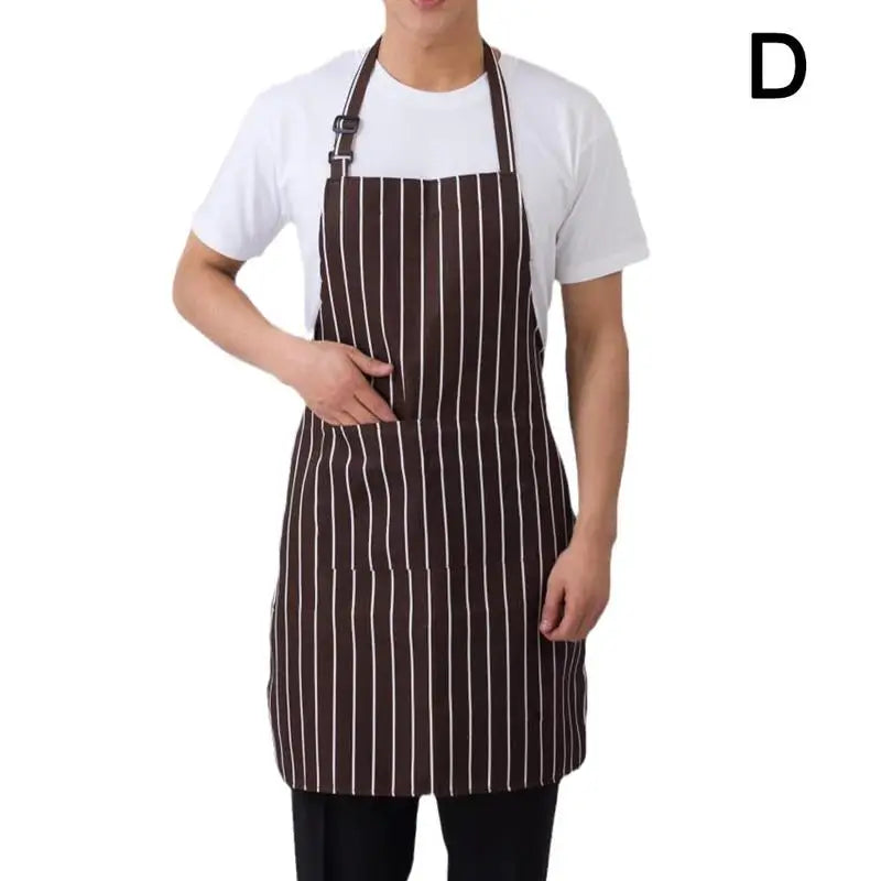 Delantal de cocina delantal de cocinero con cuello halter con 2 bolsillos delantales sin mangas para catering para hombres y mujeres delantal de camarero para barbacoa con estampado