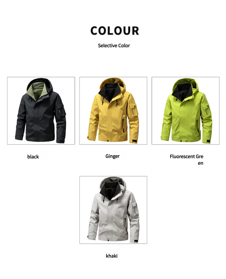 Men's three anti-punching jacket new jacket men's spring and fall fashion tide hooded workwear handsome casual versatile