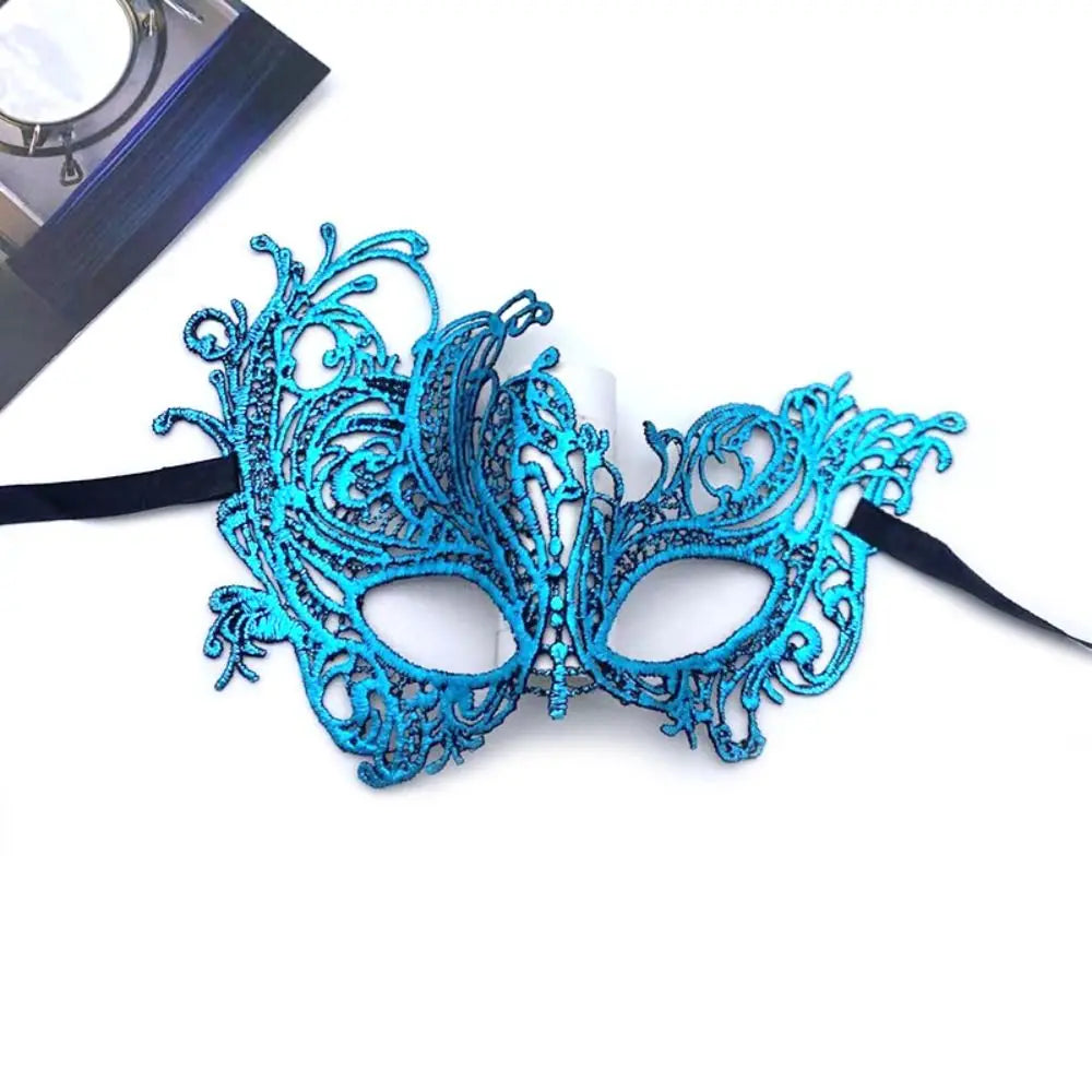 Show Queen Bronzing Costume Eye Mask Halloween Supply Cosplay Prom Props Dance Masks Venice Mask Lace Masquerade Party Supplies