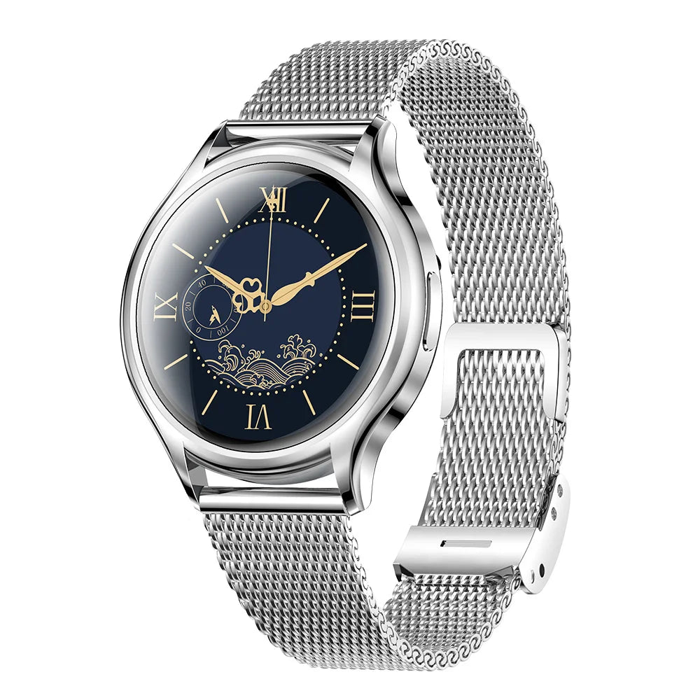 Smart Watch For Women 1.27 Inch HD Screen Health Monitor AI Voice Assistant Bluetooth Call Music Control Custom Dials Smartwatch