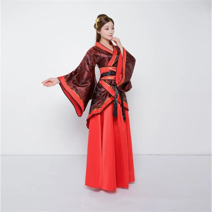 Chinese Traditional Clothing for Women Dress Hanfu Folk Dance Performance Fairy Dresses Ancient Costume Festival Outfit Retro