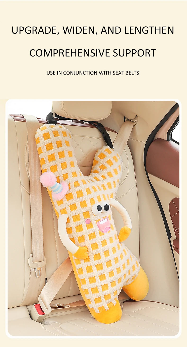 CuteY Shape Kids Travel Safety Pillow Car Seat Neck Pillow Car Sleep Long Distance Travel Pillow Head Pillow Support Kids Adults