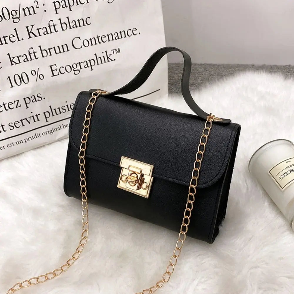 Bolso de hombro minimalista de piel sintética con cadena, bolso de mano de gran capacidad para axila, bolso de hombro individual, bolsos tipo tote, bolso bandolera para mujer