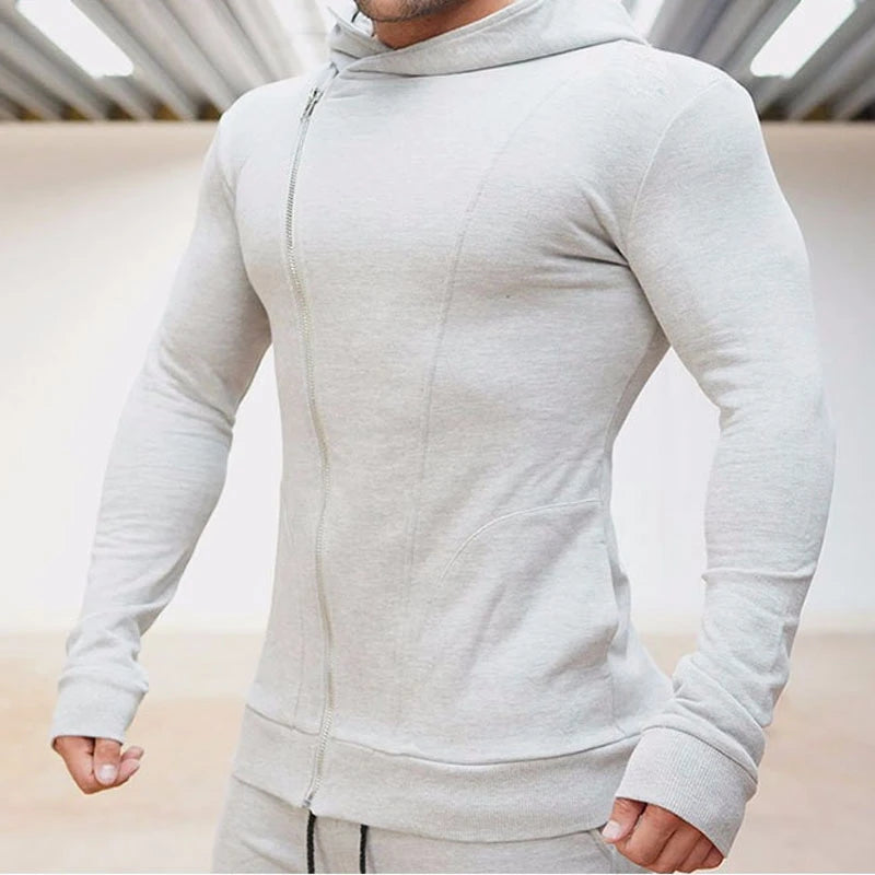Men Hoodies Sweats Sweatshirt Hooded Fitness Gym Coat Outdoor Sport Tops Bodybuilding Men Sweater  Autumn and Winter New Fashion